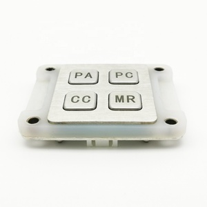 Mini 2x2 ma trận 4-nút thép không gỉ Bàn phím IP65 FCC/CE chứng nhận máy bán hàng tự động Số <span class=keywords><strong>Key</strong></span> cho kiosk ứng dụng - Product Image 2