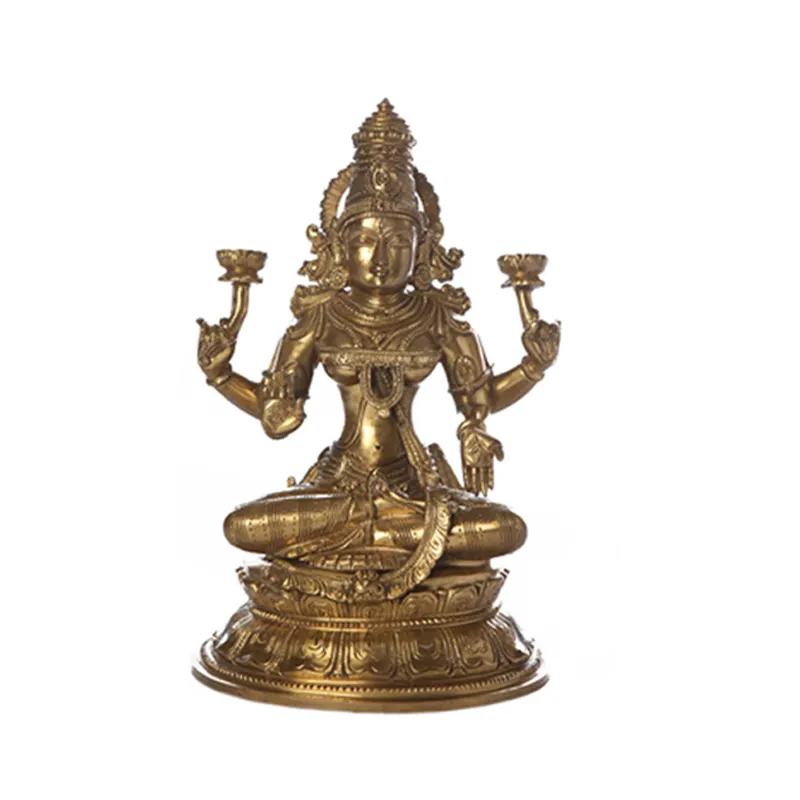 Personalizado interior decoração do metal ouro fundição da escultura de bronze de Buda estátua lakshmi para venda NT--BS068J