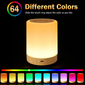 Lámpara de Noche LED RGB Táctil Recargable Portátil para Mesa de Noche, Lámpara de Escritorio LED RGB para Niños, Regalos - Product Image 2