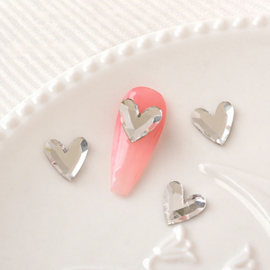 Cristales de Uñas 3D en Forma de V de Alta Calidad, Joyería Brillante, Diamantes de <span class=keywords><strong>Cristal</strong></span> con Base Plana en Forma de Corazón Grande, Dijes para Decoración de Uñas - Product Image 5