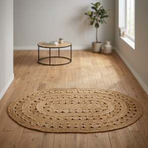 Customizable High Quality Organic Jute Reversible Handmade Bohemian Style Medium Pile Living Room Area Rugs Durable Easy Set - Product Image 3