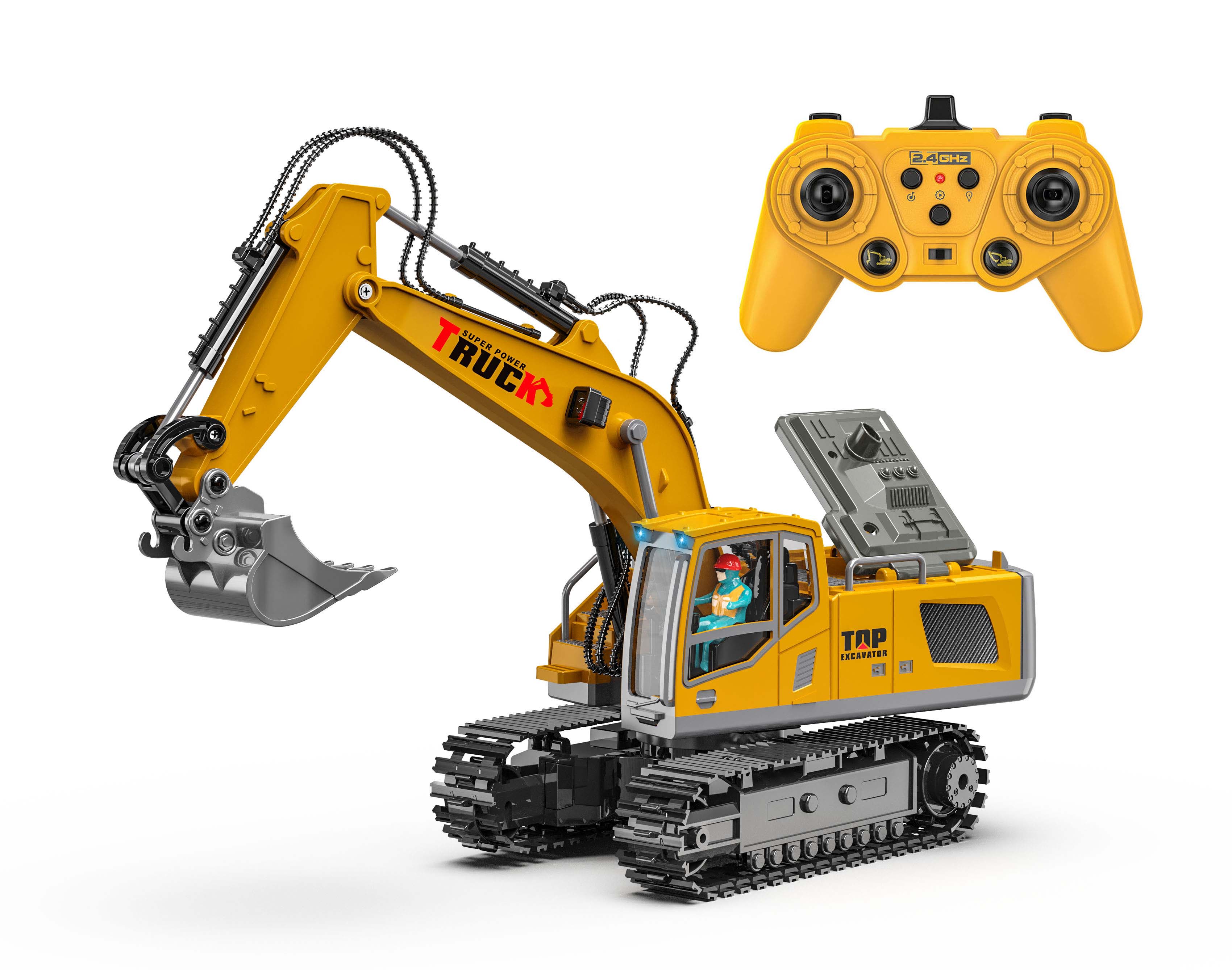 Remote Control Excavator Toy - 11 Channel 2.4ghz RC Vehicle