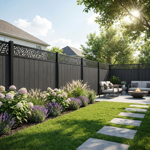 Paneles de Cercado de Metal Compuesto para Jardín, Rejas de Privacidad de WPC, Paneles de Cercado de PVC y Aluminio para Exteriores, Venta al Por Mayor - Product Image 4