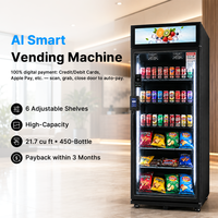 Distributeur automatique intelligent Grabot Elite 620 avec IA, 21,7 pieds cubes, en verre trempé, pour automatisation de la caisse et surveillance à distance
