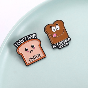 No Tengo gluten esmalte Pin pan tostado I Ca no tiene gluten broches solapa mochila insignia moda divertida joyería regalos amigos - Product Image 1
