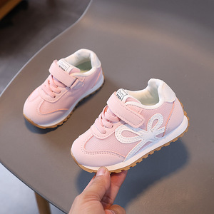 Chaussures de skate à nœud papillon pour enfants, baskets décontractées d'extérieur pour filles, chaussures d'école pour filles - Product Image 2