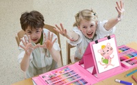 Fournitures artistiques 208 pièces, boîte en bois, ensembles d'art pour enfants, peinture pour enfants, cadeaux, ensemble de papeterie avec chevalet KOYO JB2206025
