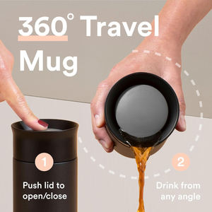 زجاجة حرارية معزولة بجدار مزدوج للشرب بزاوية 360 درجة، مانعة للتسرب، أكواب قابلة لإعادة الاستخدام، أكواب قهوة للسفر من الفولاذ المقاوم للصدأ - Product Image 4