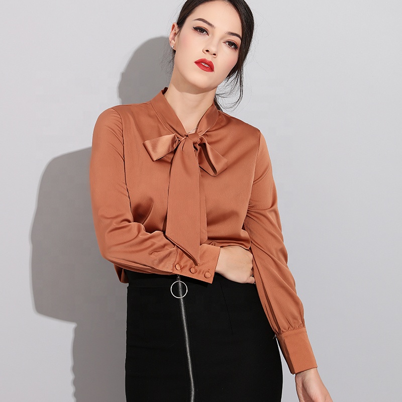 camisa seda manga longa