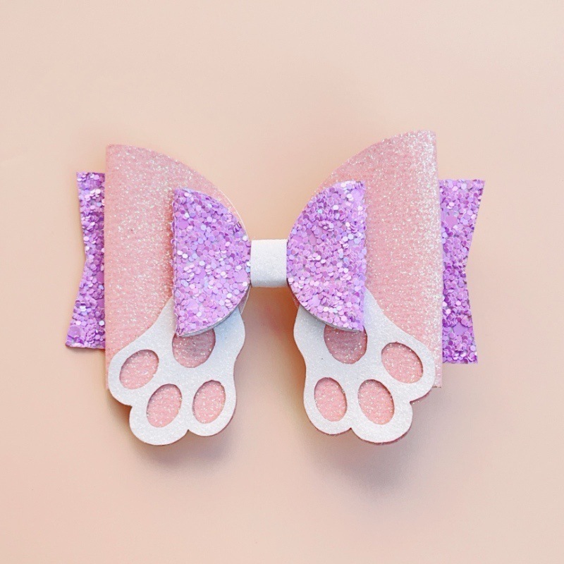 Mc6507 graines de melon lapin épingle à cheveux nœud violet rose