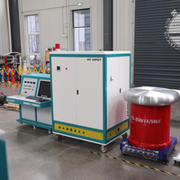 HVHIPOT 250kVA 0-50kV 5A Equipo de Prueba Hipot Automático de 10 Pulgadas con PLC AC/DC, Equipo de Prueba de Alta Tensión de Frecuencia de Red para Transformadores/Motores