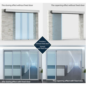 Sistema de <span class=keywords><strong>Puerta</strong></span> Corredera Telescópica Automática Moderna DTSC3000 para Centros Comerciales y Supermercados, Acero Inoxidable 304, Uso Comercial - Product Image 4