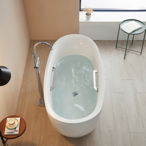 Bathroom Bathtub Hot Bathtub Hottub Free Standing Bathroom Solid Surface Household Hotel Bathtub for Adult - Product Image 2