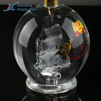 Décanteur en verre transparent à haute teneur en borosilicate fait à la main bateau voilier forme bouteille de whisky doublure Art usine vente en gros nouveauté casier à vin