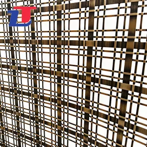 Fornitura campione di vendita calda della fabbrica decorativo in metallo maglia metallica divisori in acciaio inox metallo decorativo rete metallica