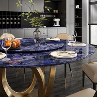 Dalles de marbre bleu vif naturel de luxe PerfectStone, décorations durables et brillantes, pierre de style exotique magnifique pour villa de luxe