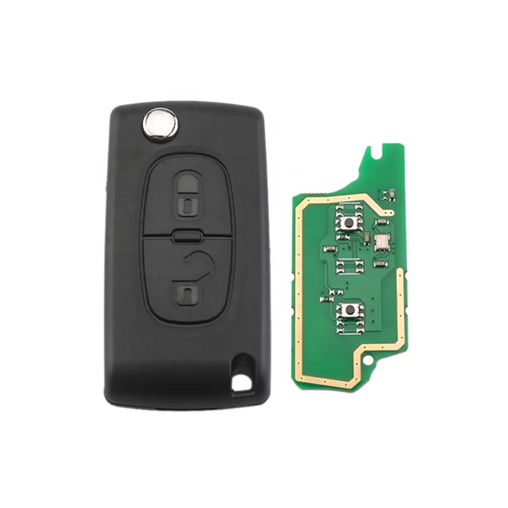 2 Tasten 433 MHz CE0536 ID46 Chip HU83 Blade Flip Key Auto-Fernbedienung Smart Key Fob Für Peugeot 207 307 308 407 Autos chl üssel