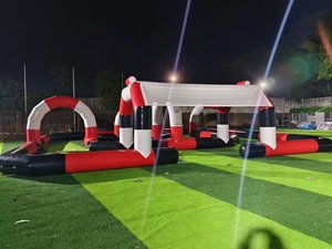 Pistas de carreras de Go Kart de PVC inflables al aire libre, pista de carreras de coches de parachoques para aventuras de carreras - Product Image 5