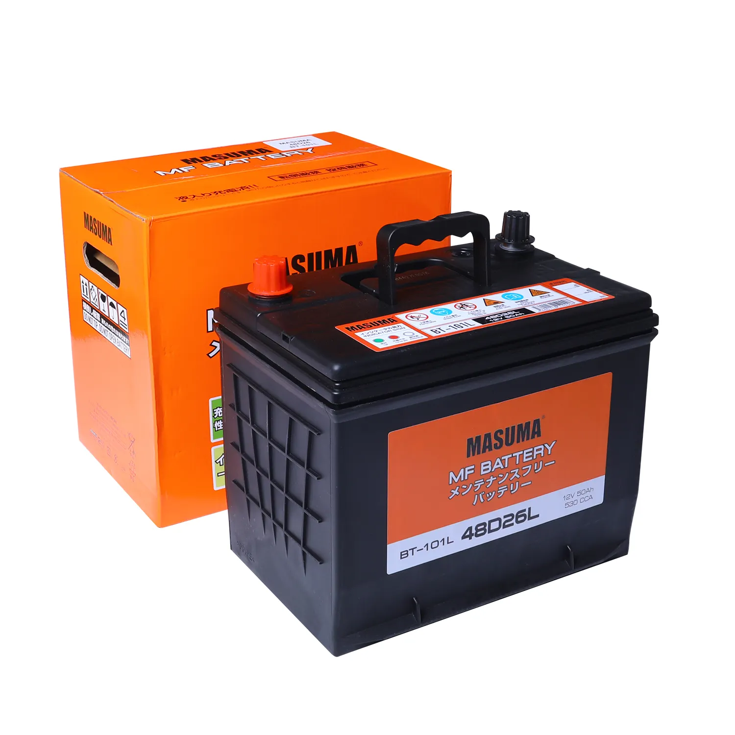 BT-101L MASUMA Systèmes électriques automatiques de haute qualité Batteries automatiques 12V 50AH 530 CCA 48D26L