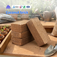 Brique de coco durable pour l'agriculture biologique, l'horticulture et la culture de champignons – Substrat de préparation pH 5.2-6.8, expansion 7-8L/kg