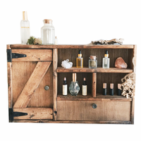 Armoire à épices en bois avec tiroir, rangement des herbes, ferme, grange, décoration, stockage des huiles essentielles, armoire d'apothicaire