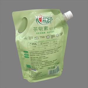 กระเป๋าพลาสติก PE แบบพกพาขนาด1.2กก. กระเป๋าแบบตั้งพร้อมหัวก๊อกสำหรับน้ำยาซักผ้า - Product Image 5