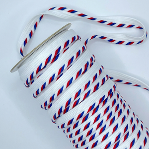 Wholesale 10mm Red 100% Polyester Braided Lurex Flat Cords Eco-Friendly Home Textile Garment Shoe Trim <b>Bags</b> 100Y/Roll - Product Image 4