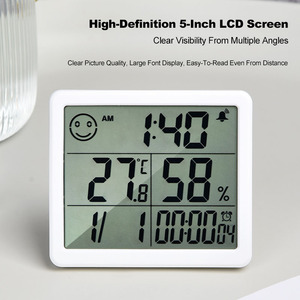 Mini LCD Nhiệt kế kỹ thuật số trong nhà ẩm kế dễ thương nhỏ gọn chính xác nhiệt độ độ ẩm giám sát - Product Image 4