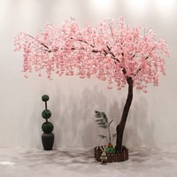 Pohon Sakura Buatan Putih Gantung untuk Dekorasi Interior, Pohon Bunga Sakura untuk Latar Belakang Foto Pernikahan
