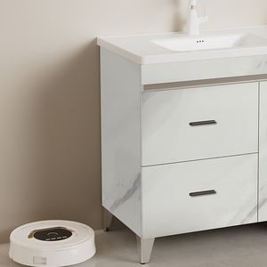 Precio de fábrica Venta caliente con vanidad de material de acero inoxidable Gabinetes de baño de estilo moderno para la venta Iluminación de vanidad de baño - Product Image 5