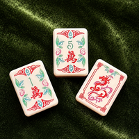 Tuiles de Mahjong Américaines Personnalisées en Acrylique Gravées Ava Factory, Design Rose Clair, Luxe, Écologiques, Durables, Jeu Familial