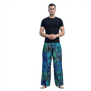 Venta al por Mayor de Pantalones de Mujer Estilo Bohemio de Alta Calidad, Cintura Elástica, Algodón Indio, Transpirables, Ecológicos, Verano, Vintage, Patchwork - Product Image 1