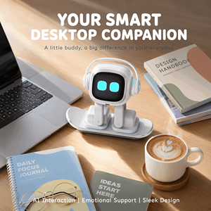 <span class=keywords><strong>Robot</strong></span> d'accueil intelligent IA avec grandes yeux LED, certifié TPE CE CPC, jouet sonore multilingue - Product Image 3