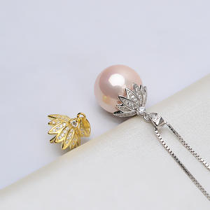 Accesorios de Joyería Femenina de Plata S925, Soporte Hueco para Perlas de 12-14 mm, 775 Semi-Acabados, Colgante para Tocado - Product Image 2