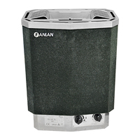 Chauffage de sauna électrique moderne populaire, directement de l'usine, options 6KW et 9KW, panneau de commande, vente chaude, fonction vapeur sèche, à pellets