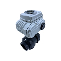 TOYI 05 AC24V Vanne à boisseau sphérique électrique à 2 voies Vanne de commande UPVC pour eau gaz acide huile-Support OEM personnalisable
