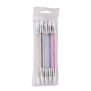 5Pcs Nail Art scultura penna doppia <span class=keywords><strong>punta</strong></span> <span class=keywords><strong>Silicone</strong></span> strass smalto per unghie intaglio penna <span class=keywords><strong>punta</strong></span> in gomma pennelli per Nail Art - Product Image 5