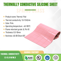 Coussin thermique conducteur en silicone haute température 3W 5W 6W, remplisseur de fentes de refroidissement pour module de station de base 5G