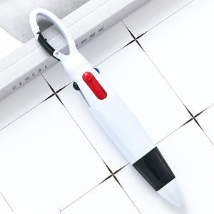 Stylo à bille en plastique quatre couleurs avec logo personnalisé stylo moderne multifonction de poche portable promotionnel avec bouton d'alpinisme - Product Image 6