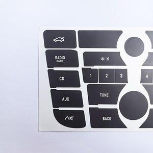Autocollant de réparation des boutons de radio CD Buick Excelle, adhésif en PVC noir pour lecteur MP3 MP4 - Product Image 1