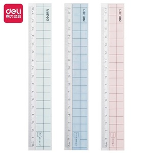 Regla Transparente Deli de 18 cm, Regla de Plástico para Estudiantes, Herramienta de Medición para Dibujo y Matemáticas - Product Image 1