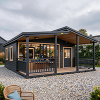 Maison portable de 20 pieds et 40 pieds, projet de maison conteneur de luxe préfabriquée extensible de 40 pieds avec chambre et cuisine