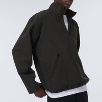 Veste pour homme avec logo personnalisé OEM Veste pour entraîneur à col montant doublée en toile lourde avec poches cargo Veste de travail de créateur pour homme