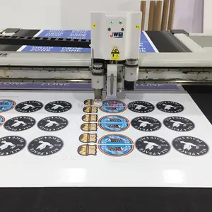 Stiker Vinil PVC Tahan Air Perekat Logo Perusahaan Die Cut Iklan Merek Tahan UV Kustom