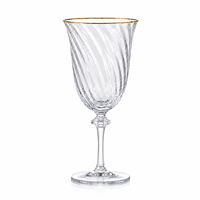 Ensemble de verrerie en cristal de luxe avec bordure dorée, flûtes à champagne, verres à vin rouge et blanc, gobelets, verres à pied pour mariage, hôtel, restaurant