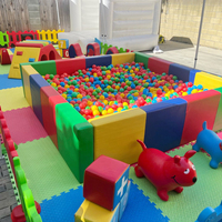 Ensemble d'équipements de jeux d'intérieur pour enfants, piscines à balles pour enfants, blocs d'escalade en mousse EVA, tapis de puzzle, tapis de sol, jeux doux
