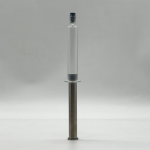 Seringue en verre borosilicate Sunrise Medical personnalisée de 10 ml avec capuchon Luer et tige de poussée métallique pour l'embouteillage médical désinfectant et l'impression - Product Image 1