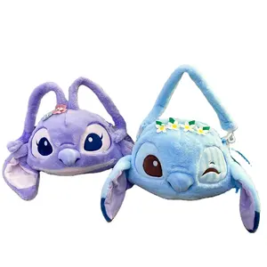 Atacado Stitch Plush Bags Stuffed Plush Dolls Cartoon Blue Lilo e Stitch Plush Crossbody Backpack Shoulder Stitch Bags