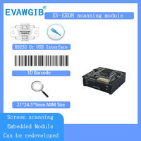 Lector de código de barras 1D 2D barato de millones de píxeles, módulo de escáner integrado de código QR, módulo de motor de escáner de código de barras integrado OEM USB/TTL/232