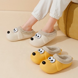 Mùa Đông Mới Bông Dép Nhà Mùa Đông Nhà Trong Nhà Lông Dép Đi Trong Nhà Phụ Nữ EVA Không Thấm Nước Cá Mập Pug Dép Đi Trong Nhà Cho Các Cặp Vợ Chồng - Product Image 6